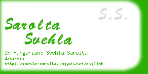 sarolta svehla business card